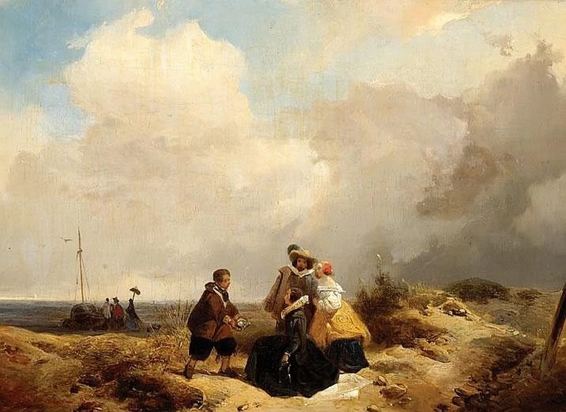 Wijnand Nuyen-73-Un'elegante compagnia riceve un'ostrica con perla